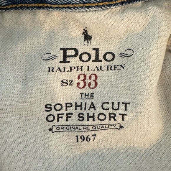POLO RALPH LAUREN SOPHIA CUT OFF SHORT - Picture 3 of 3